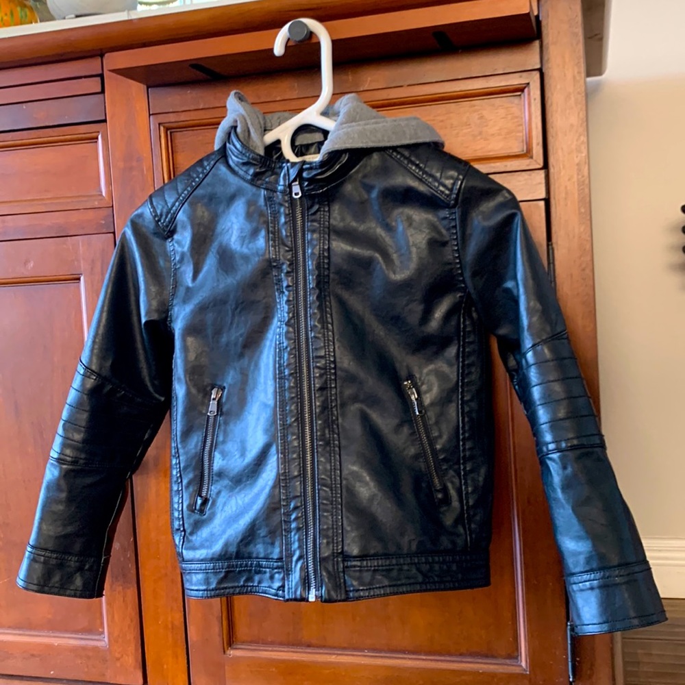 Boys faux leather jacket